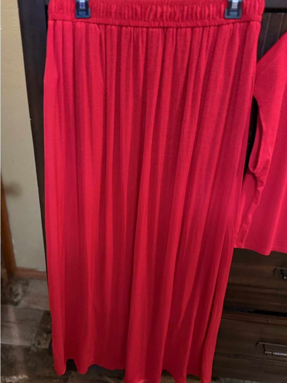 Worthington Bright Red Pleated Skirt